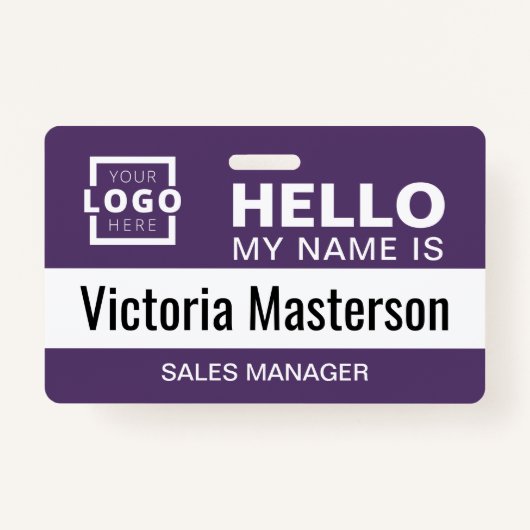 hallo Mijn naam is - de Aangepaste BedrijfsNaam va Badge (Voorkant)