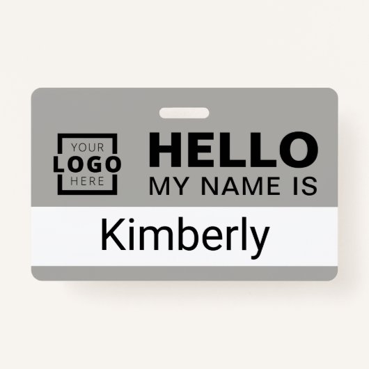 hallo Mijn naam is - de Aangepaste BedrijfsNaam va Badge (Voorkant)