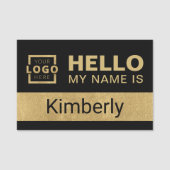 hallo Mijn naam is - de Aangepaste BedrijfsNaam va Naamplaatje (Voorkant)