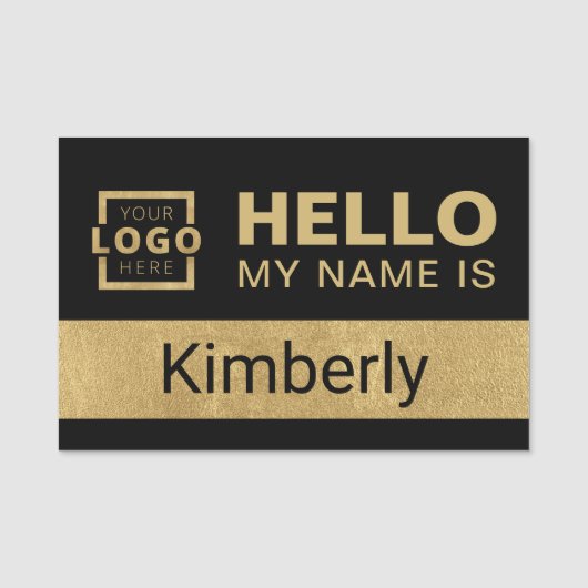 hallo Mijn naam is - de Aangepaste BedrijfsNaam va Naamplaatje (Voorkant)