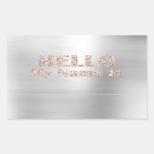 hallo mijn naam is de Grijze Vergadering van de Kl Rechthoekige Sticker