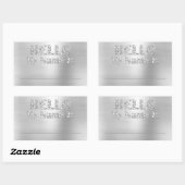 hallo mijn naam is de Grijze Vergadering van de Kl Rechthoekige Sticker (Vel)