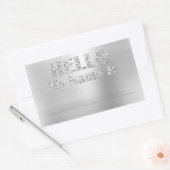 hallo mijn naam is de Grijze Vergadering van de Kl Rechthoekige Sticker (Envelop)