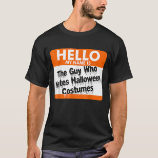 hallo mijn naam is de man die Halloween Costu haat T-shirt