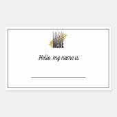 hallo Mijn naam is de Naam van de Naam van de logo Rechthoekige Sticker (Voorkant)