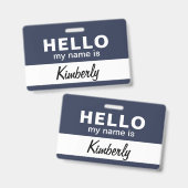 hallo mijn naam is - de Naam van de Werknemer van  Badge (Front & Back)