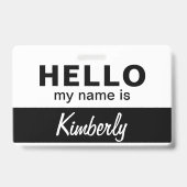 hallo mijn naam is - de Naam van de Werknemer van Badge (Back)