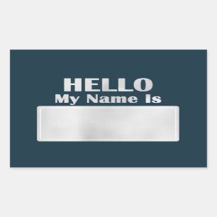 hallo Mijn naam is de Rebons van de Familie van de Rechthoekige Sticker