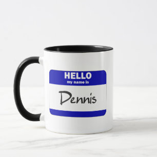 hallo mijn naam is Dennis (blauw) Mok