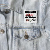 hallo mijn naam is Dimwit oxymoron Lapel Pin Vierkante Button 5,1 Cm (In situ)