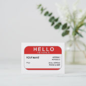 hallo Mijn naam is een profielkaart Visitekaartje (Staand voorkant)