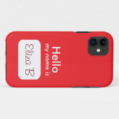 hallo mijn naam is een Rode Telefoon Case (Achterkant (horizontaal))