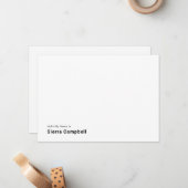 Hallo Mijn Naam Is | Eenvoudig Gepersonaliseerd Notitiekaartje (Voorkant / Achterkant in situ)