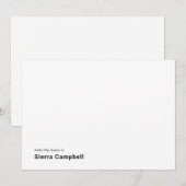 Hallo Mijn Naam Is | Eenvoudig Gepersonaliseerd Notitiekaartje (Voorkant / Achterkant)