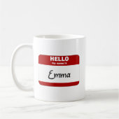 hallo mijn naam is Emma (rood) Koffiemok (Links)