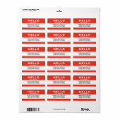 hallo mijn naam is : etiket (Full Sheet)