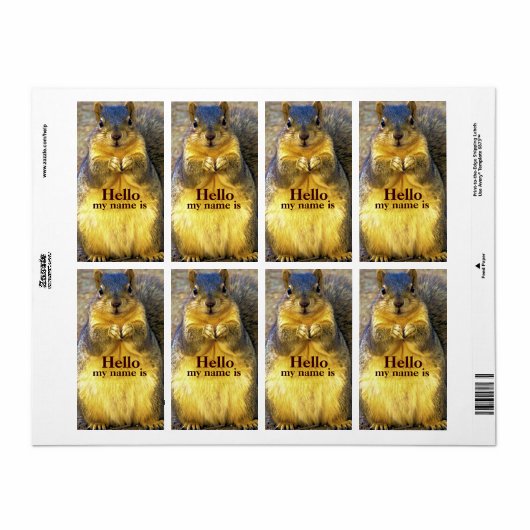 Hallo , mijn naam is_ etiket (Full Sheet)