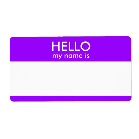 HALLO Mijn naam is Etiket (Voorkant)