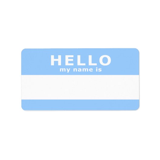 hallo mijn naam is : etiket (Voorkant)