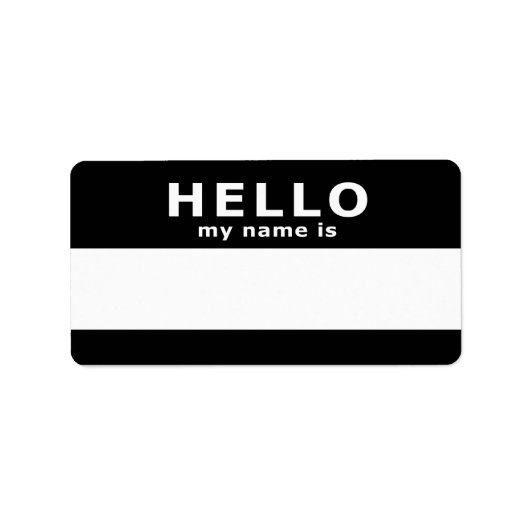 hallo mijn naam is : etiket (Voorkant)
