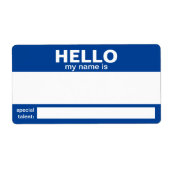 Hallo Mijn naam is.... event badge / sticker / lab (Voorkant)