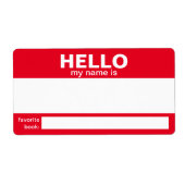 Hallo Mijn naam is.... event badge / sticker / lab (Voorkant)