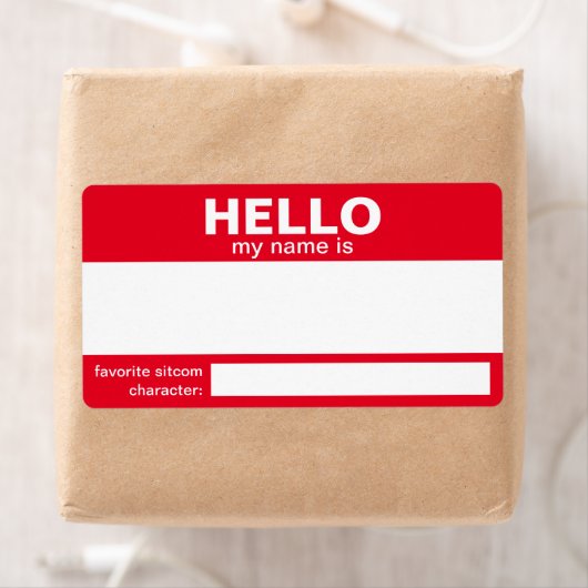 Hallo Mijn naam is.... event badge / sticker / lab (Insitu)