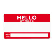 Hallo Mijn naam is.... event badge / sticker / lab (Voorkant)