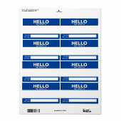 Hallo Mijn naam is.... event badge / sticker / lab (Full Sheet)