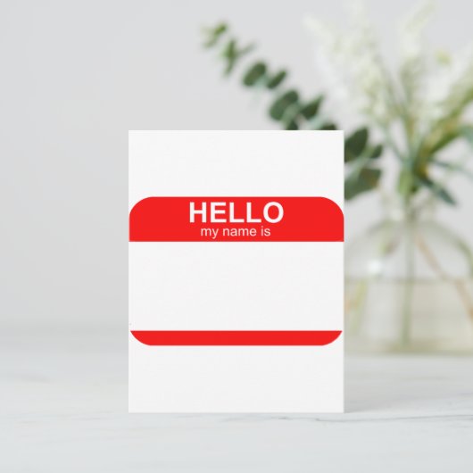 hallo Mijn naam is Flexibel Briefkaart (Staand voorkant)