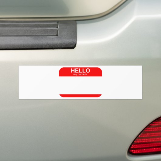 hallo Mijn naam is Flexibel Bumpersticker (Op auto)