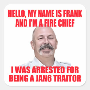 Hallo, mijn naam is Frank Vierkante Sticker