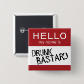 hallo mijn naam is... Funny Drink Button (Voorkant /achterkant)