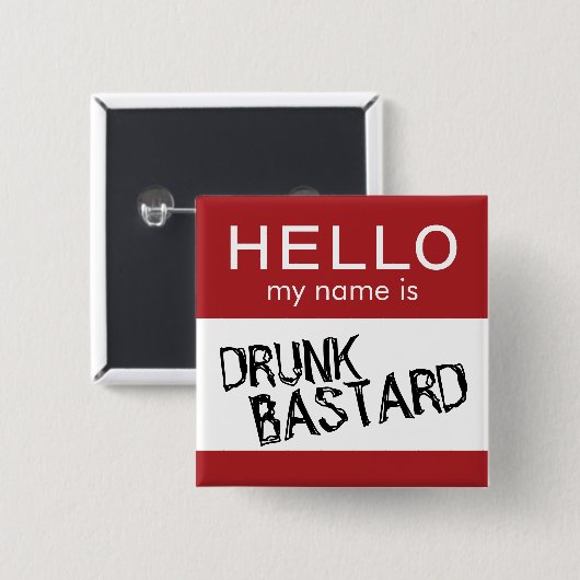 hallo mijn naam is... Funny Drink Button (Voorkant /achterkant)