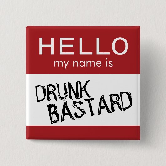 hallo mijn naam is... Funny Drink Button (Voorkant)