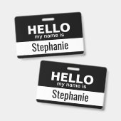 Hallo mijn naam is - gepersonaliseerd badge (Voor- en achterkant)