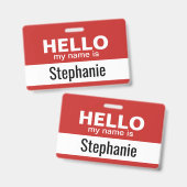 Hallo mijn naam is - gepersonaliseerd badge (Voor- en achterkant)