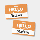 Hallo mijn naam is - gepersonaliseerd badge (Voor- en achterkant)