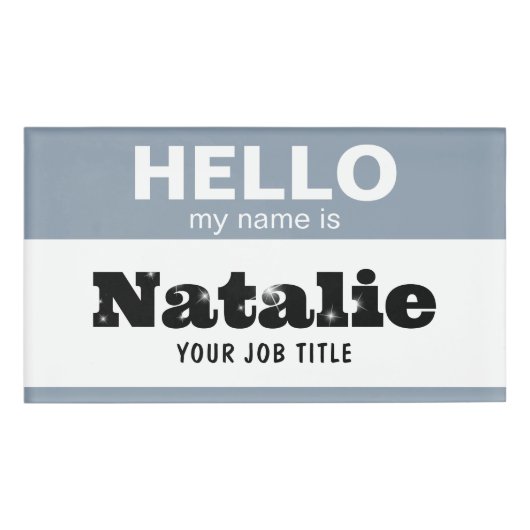 Hallo Mijn naam is Gepersonaliseerd verpleegkundig Naambadge (Voorkant)