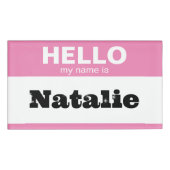 Hallo Mijn naam is gepersonaliseerde moderne Baby  Naambadge (Voorkant)
