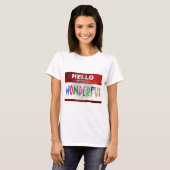 Hallo Mijn Naam is Geweldig T-shirt (Voorkant volledig)