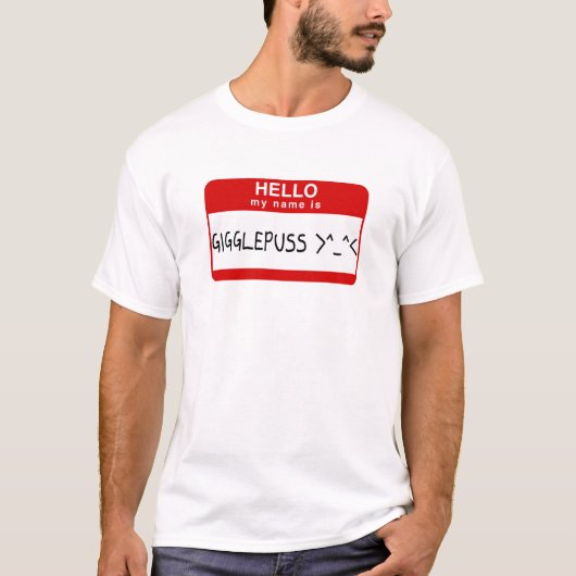 hallo, mijn naam is Gigglepuss T-shirt (Voorkant)