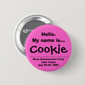 hallo. Mijn naam is Ginger Ronde Button 5,7 Cm (Voorkant /achterkant)