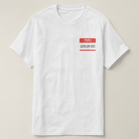 hallo mijn naam is goblin kind t-shirt (Design voorkant)