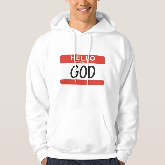 hallo mijn naam is God Hoodie (Voorkant)