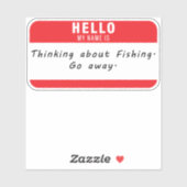 Hallo Mijn naam is grappig Gevist Sticker sticker (Vel)