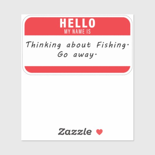 Hallo Mijn naam is grappig Gevist Sticker sticker (Vel)