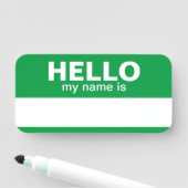 hallo mijn naam is - Groen - Informatie van het Be Naamplaatje (In situ)