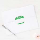 Hallo Mijn naam is - Groen Ronde Sticker (Envelop)
