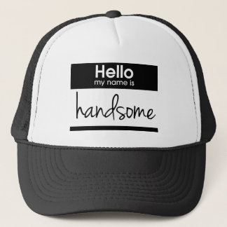"Hallo mijn naam is handig", Black Trucker Hat Pet